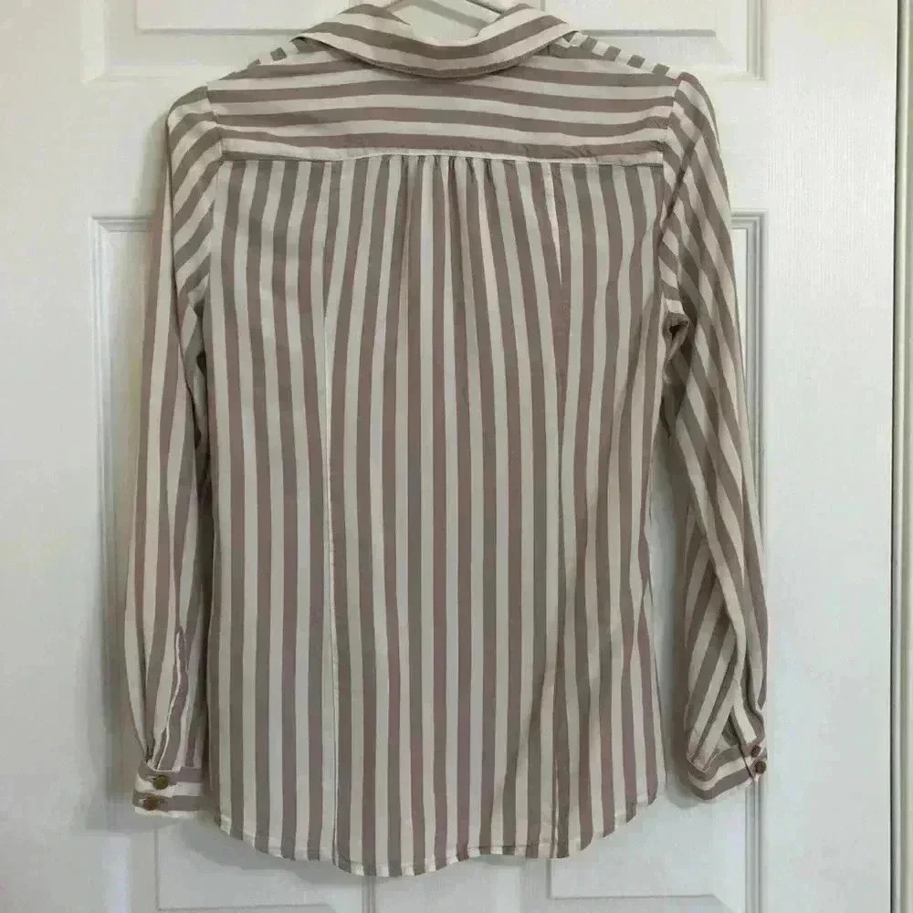 Anthropologie Maeve Striped Marianna Wrap Top XS - Picture 9 of 15